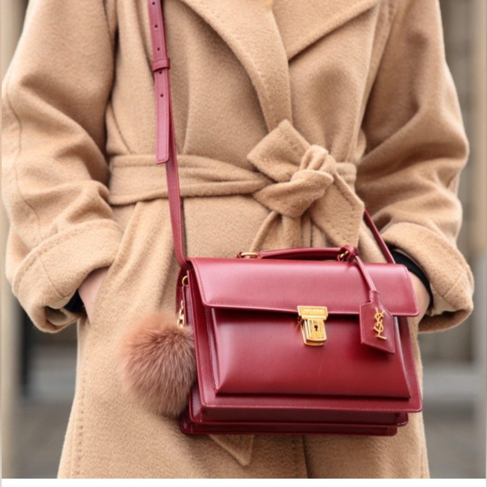 ‼️SOLD‼️Authentic Saint Laurent medium high school calfskin leather bag
